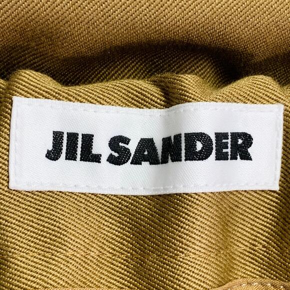 JIL SANDER Size L Tan Cotton Twill Tapered Drawstring Casual Pants - Picture 5 of 6